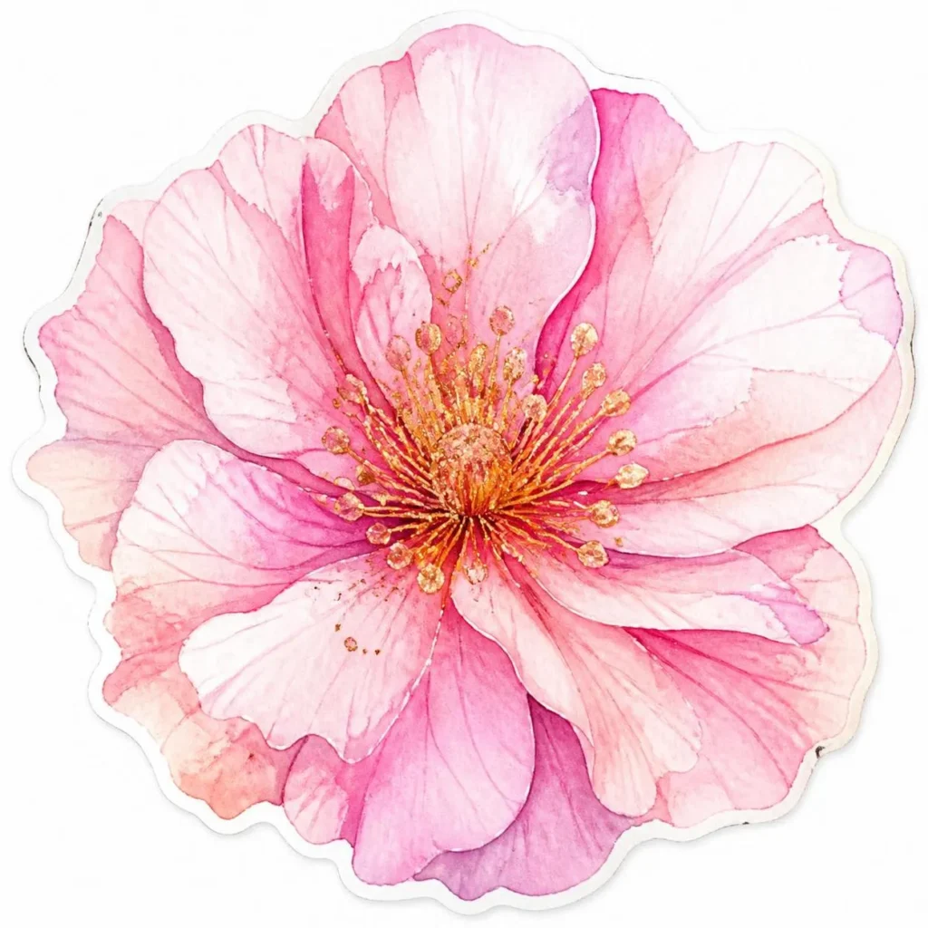 20 Pink Blossom Flower Sticker Ideas for Creative Floral Designs