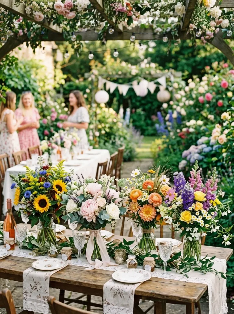 18 Summer Flower Bouquet Ideas for a Garden Bridal Shower