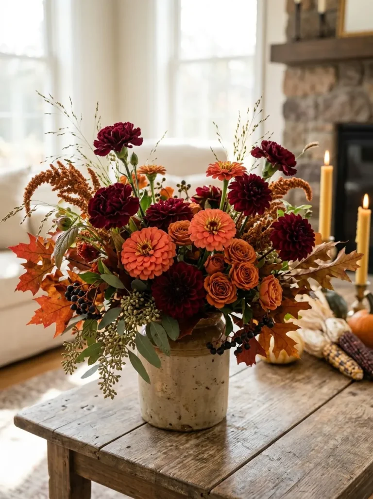 15 Burgundy and Orange Flower Combos for Autumn Décor Lovers