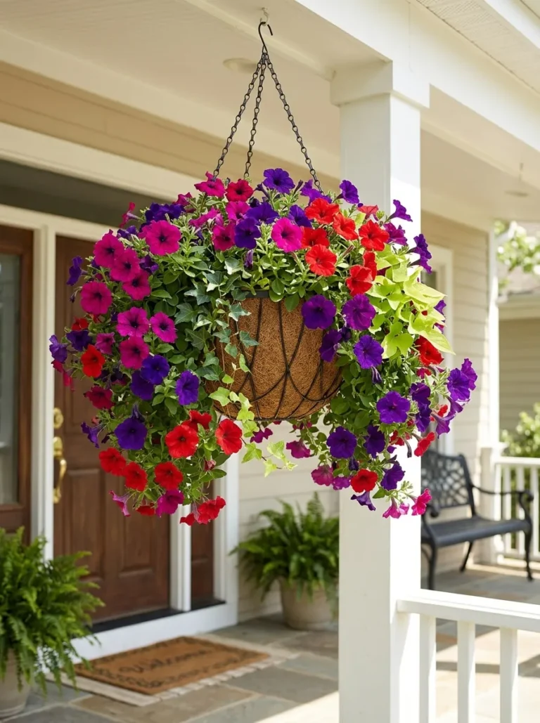 12 Hanging Flower Basket Ideas for a Sunny Front Porch