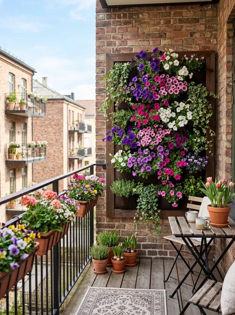 20 Spring Flower Decor Ideas for Small Apartment Balconies