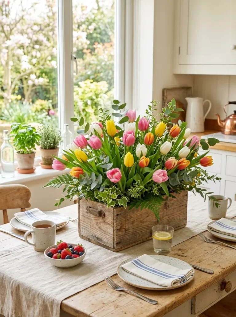 15 Tulip Arrangement Ideas for a Bright Spring Kitchen Table